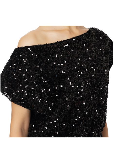 Tuta in ciniglia ricamata con pailettes ELISABETTA FRANCHI | Abiti | TU03347E2110